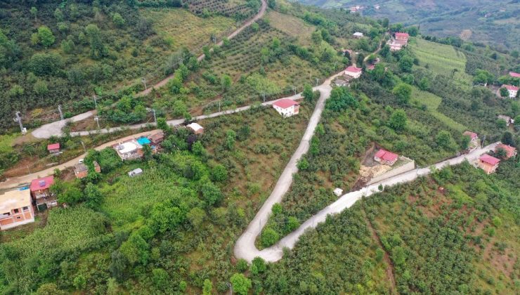 Ünye Ortaköy’de beton yol çalışması yapıldı