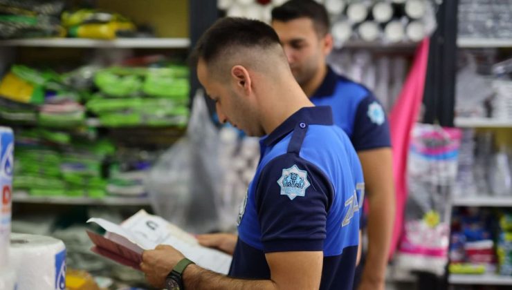 Aksaray Belediyesi zabıta ekiplerinden ruhsat denetimi